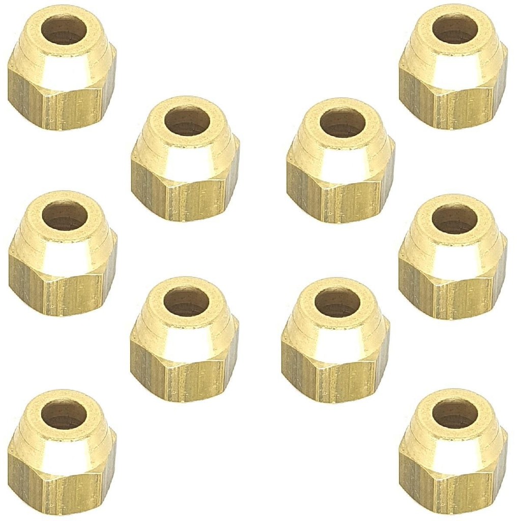 Kit 10 Unidades Porca Ar Condicionado Para Flange 1/4 Latão em Oferta na Shopee