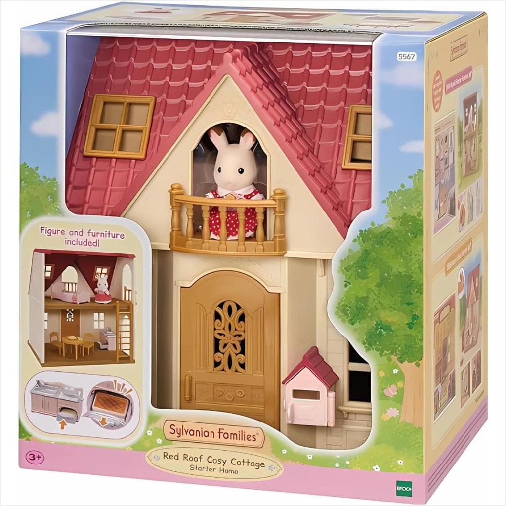 Sylvanian Families Minha Primeira Casa Original Epoch com Boneca e Móveis Casa de Boneca Menina