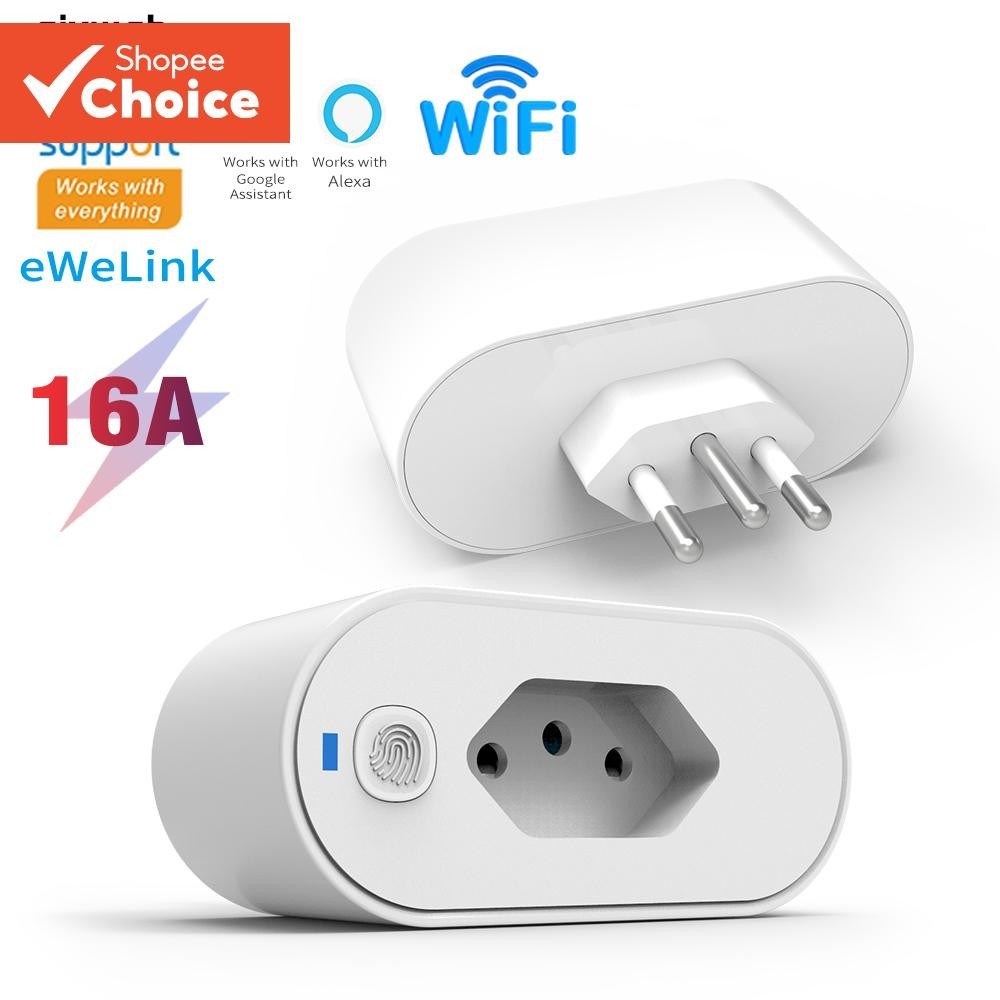 Adaptador De Tomada Inteligente eWeLink Wifi Com Suporte Para Controle De Aplicativo Voz Alexa Google Home