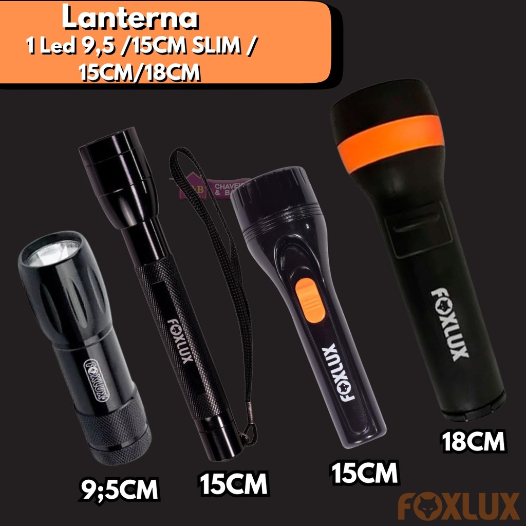 Lanterna 01 Led Foxlux á Pilha