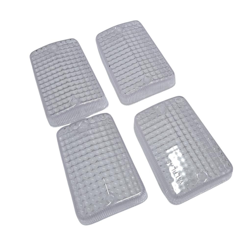kit 4 Lentes Pisca Setas Moto Titan Cg 125 83 Àté 99 Cristal