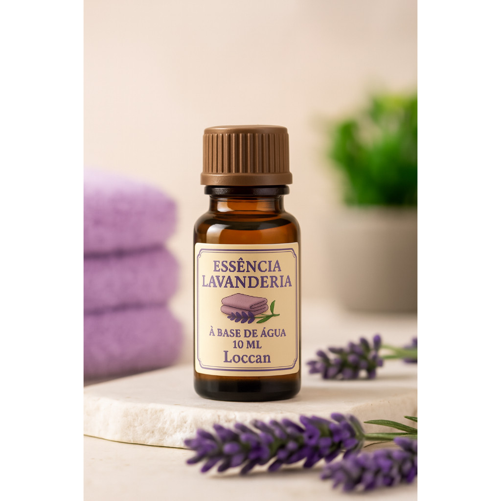 Essência Premium Lavanderia 10 ml Base Água - Difusor Aromatizador Umidificador Velas Pronta Entrega