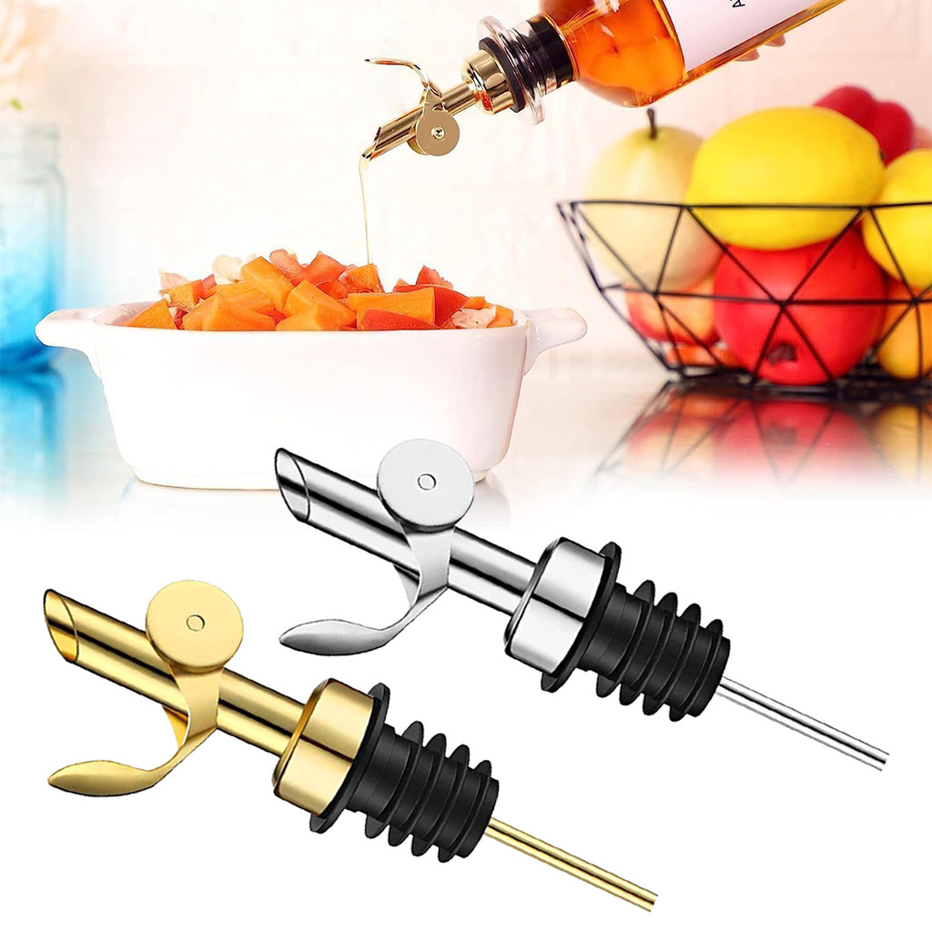 Bico De Aço Inoxidável Com Plugue Para Coquetel , Azeite , Vinagre , Garrafa , Pourer , Flip Automático De Licor Álcool em Oferta na Shopee