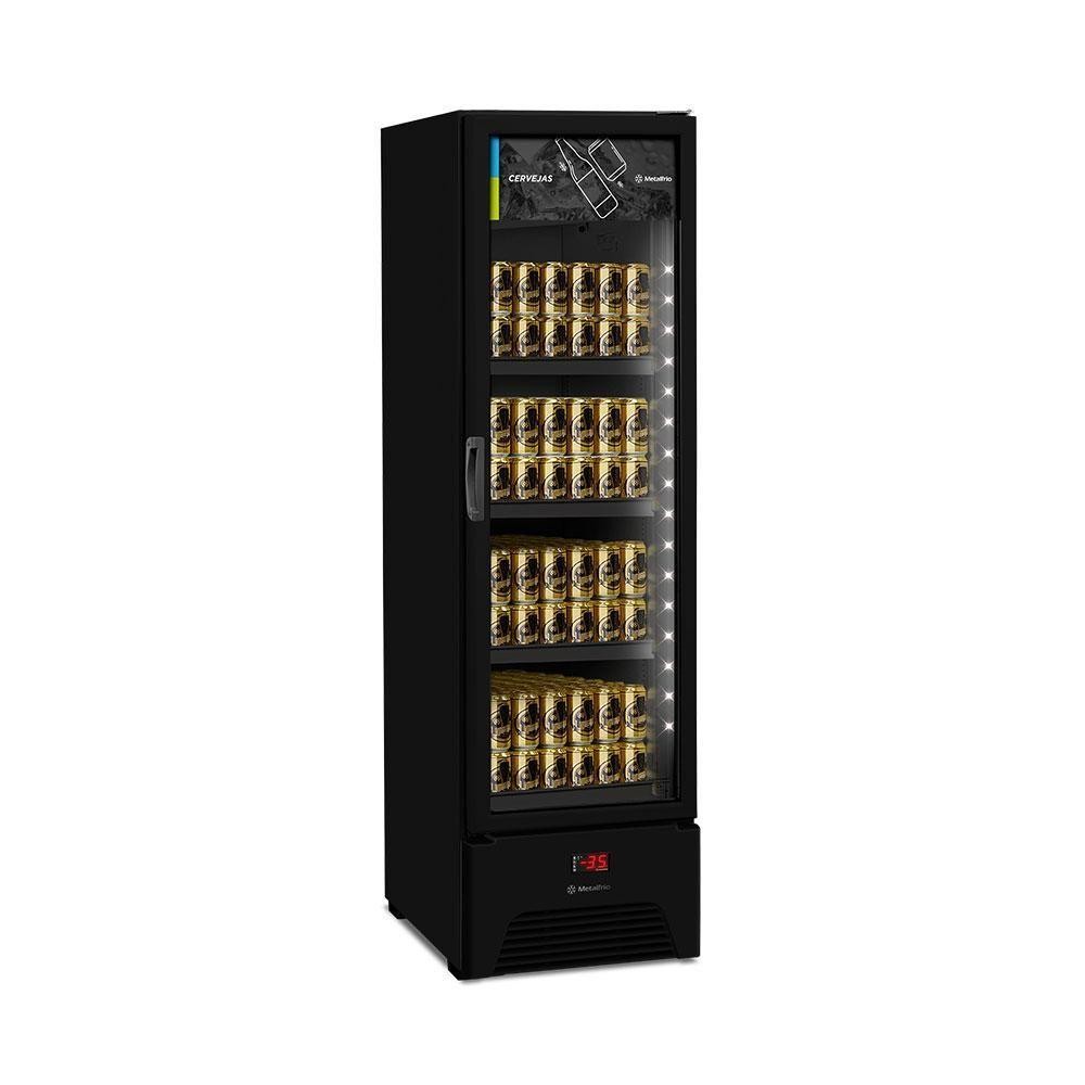 Cervejeira Expositor Vertical Porta De Vidro 293 Litros Vn28rh All Black 220v - Metalfrio 220v