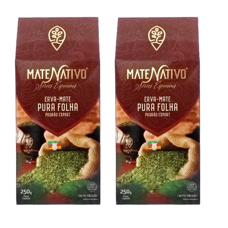 2 Erva Mate chimarrão MATE NATIVO PURA FOLHA 250g