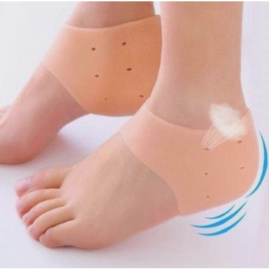 Par de Meia Palmilha Silicone Gel Protecao Ortopedica Esporao Calcanhar Fascite GA-022