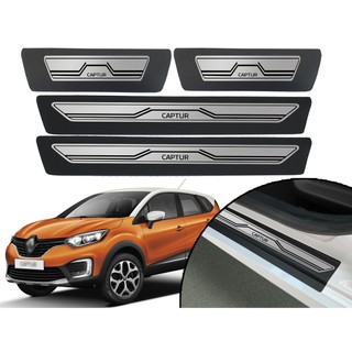 Jogo De Soleira De Porta Adesiva Modelo Aço Escovado Renault Captur 2017 2018 2019 2020 2021 2022