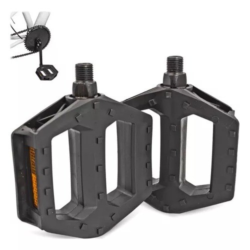 Pedal Plataforma Nylon 1/2 Rosca Fina Para Bicicleta