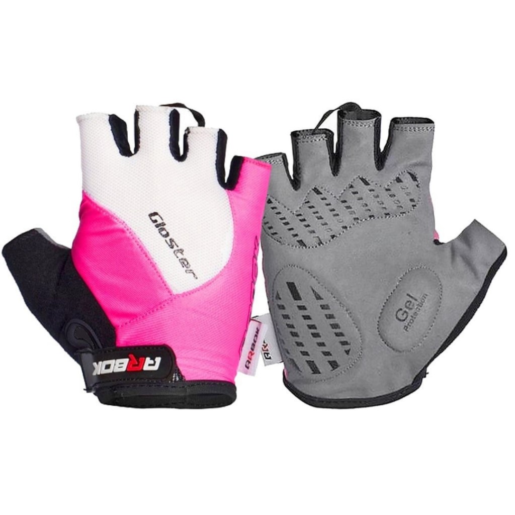 Luva para Ciclismo Dedo Curto Arbok Gloster Preto/Rosa/Branco em Oferta na Shopee
