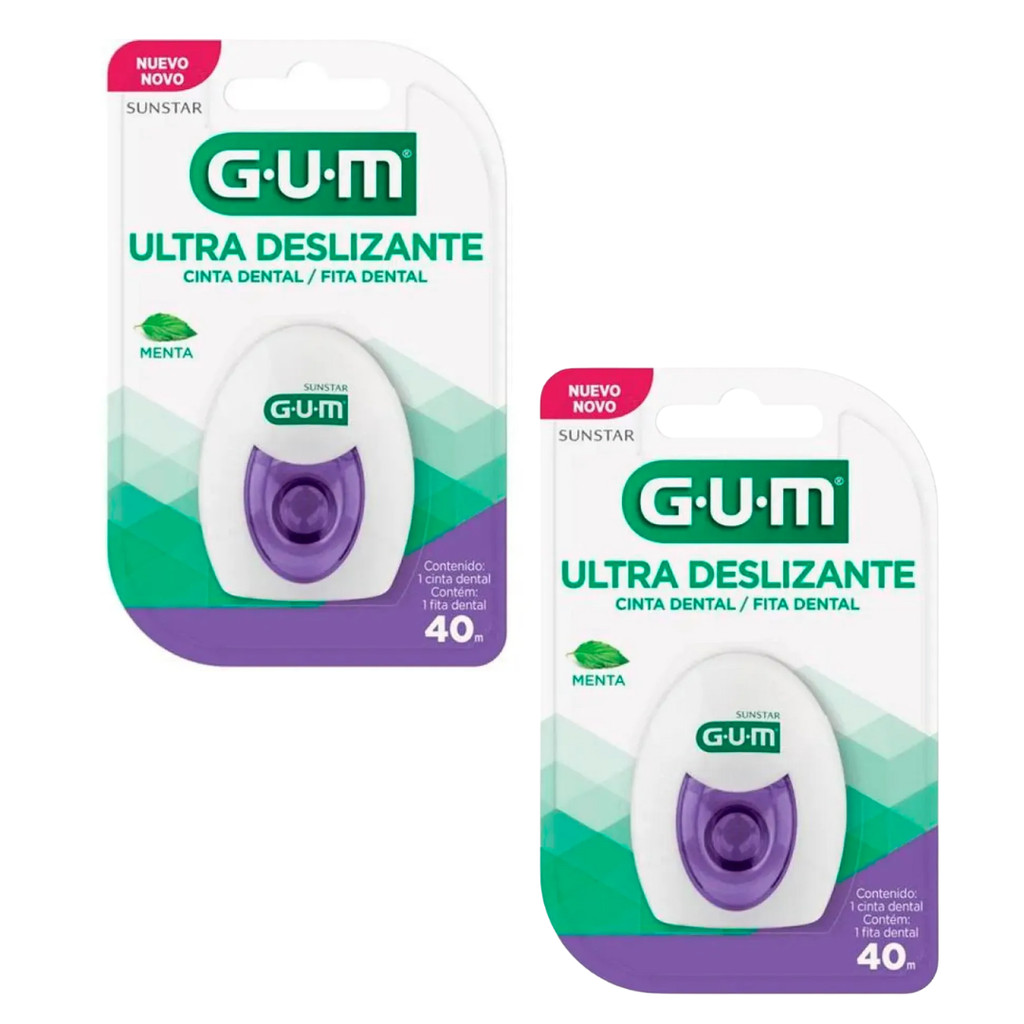 Kit C/2 Fio Dental Ultra Deslizante 40M - Gum em Oferta na Shopee