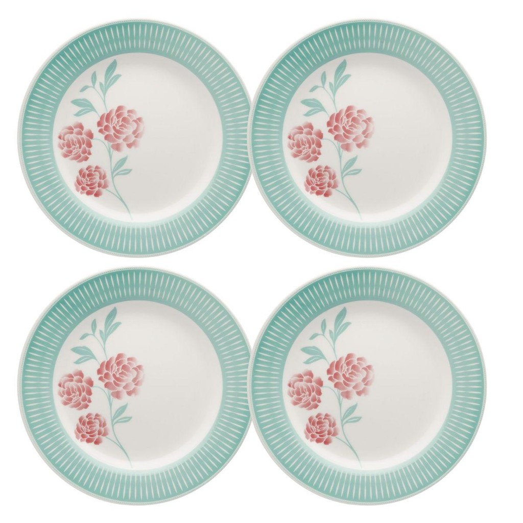 Jogo de 4 Pratos Rasos 24 Cm Donna Bloom em Oferta na Shopee