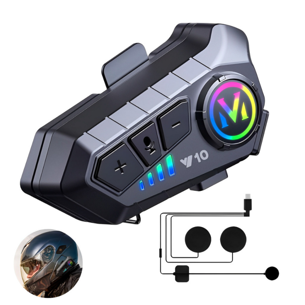 Fone De Ouvido Para Capacete Bluetooth Headset Rgb Sem Fio 2025