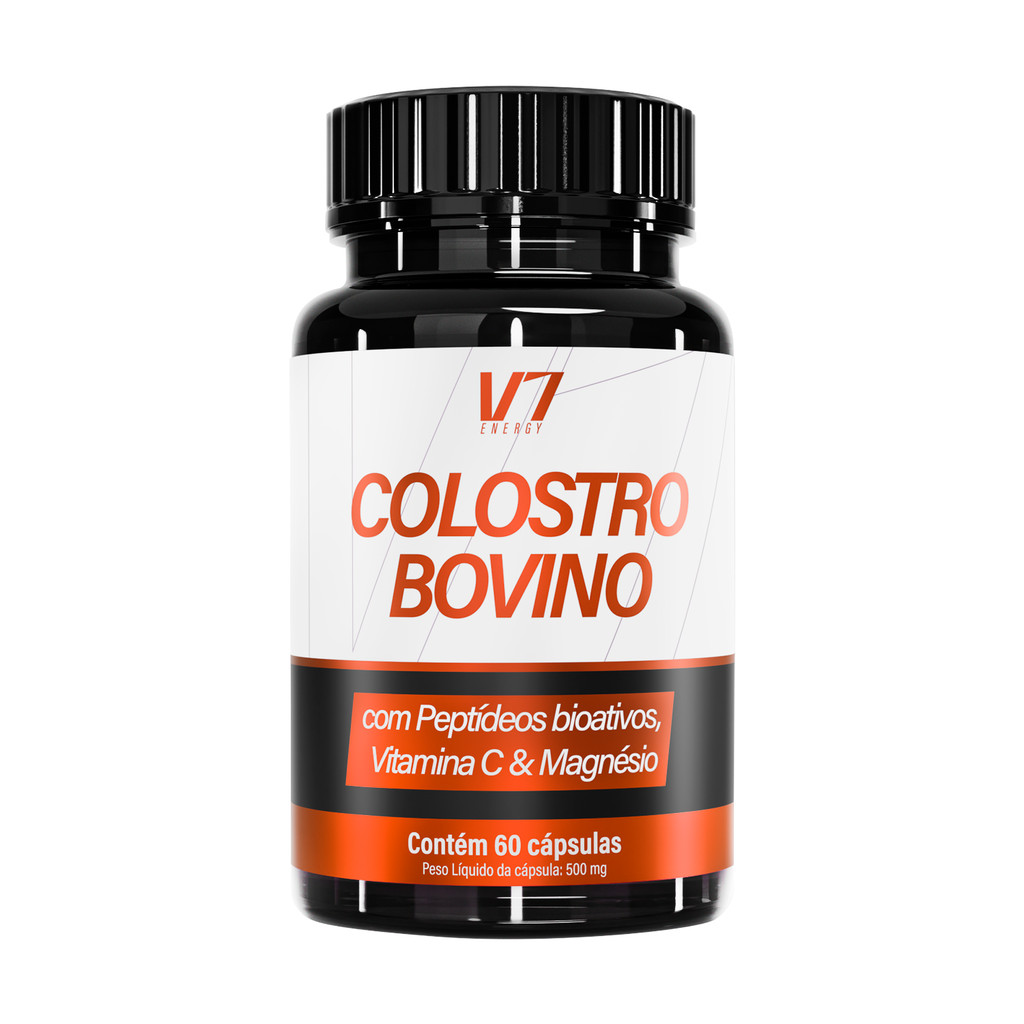 Colostro Bovino 500mg – 60 Cápsulas | V7 Energy em Oferta na Shopee