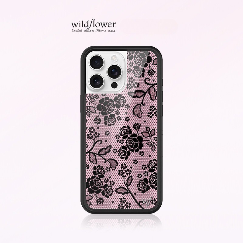 Wildflower Lace Lover WF Phone Case Para IPhone 16 12 13 14 15 Pro Max 15 14 16 Plus Soft Side Antiderrapante Silicone I