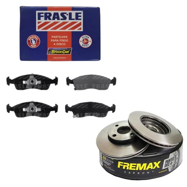 Kit Disco Freio Ventilado + Jogo Pastilha Freio Cobalt 1.8 2012 a 2020 – FREMAX / FRASLE