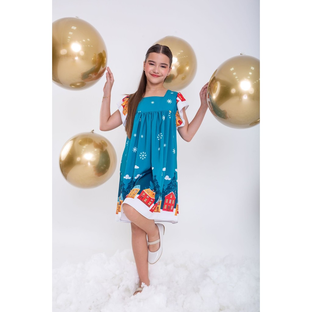Vestido Natal Menina Verão Isadora - Verde
