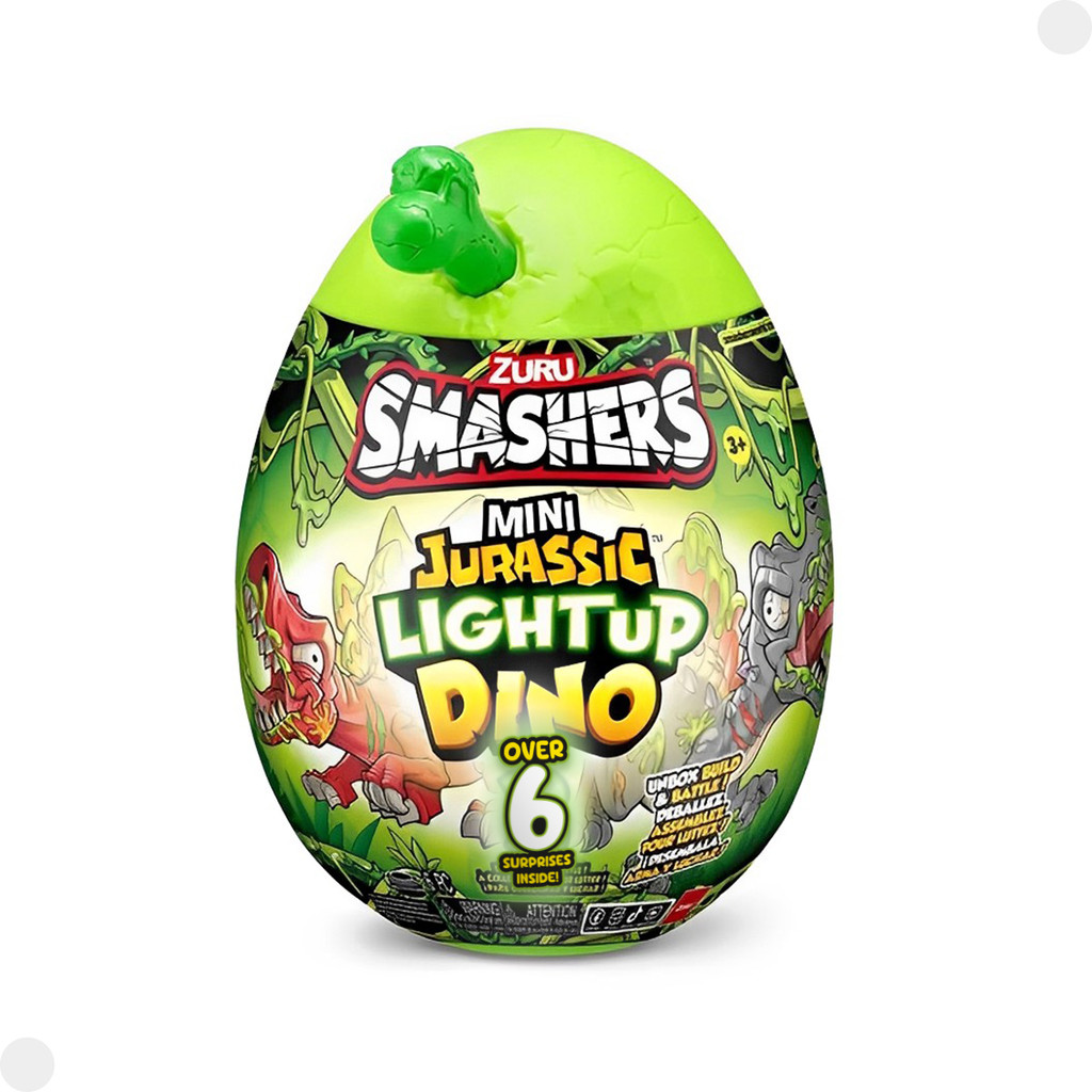 Smashers Light Ovo Médio Jurassic Verde Série 1 F0128-6 FUN - Hobbies & Collections