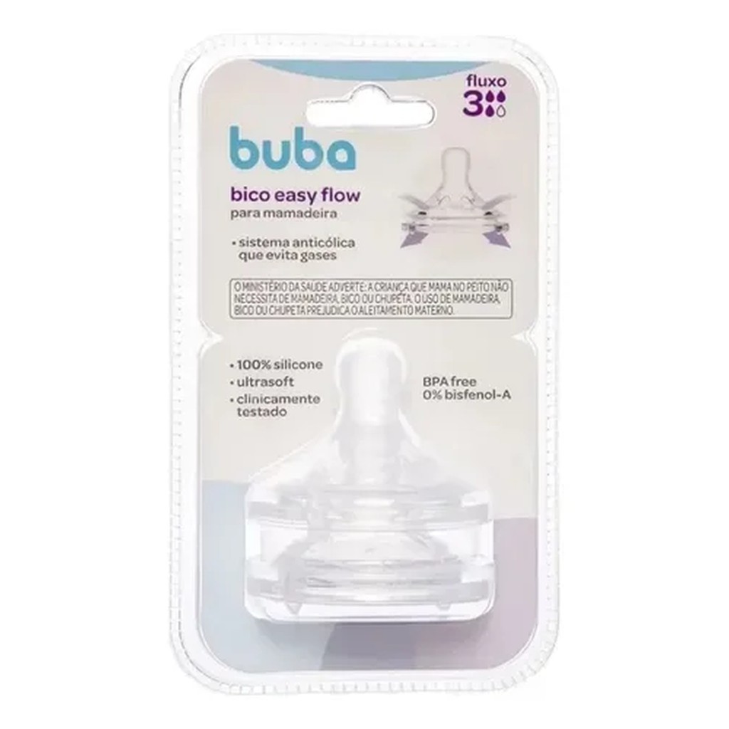 Buba Bico Easy Flow Para Mamadeira 2 Unidades +4m em Oferta na Shopee