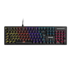 Teclado Mecanico TGT Sherman V3, Rainbow, ABNT2, Switch Huano Azul, Preto, TGT-SHR-RBW03