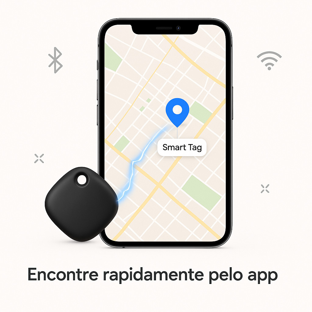 Detalhes do Rastreador Bluetooth Smart AirTag p/ iPhone – Localizador p/ Pets, Chaves e Objetos