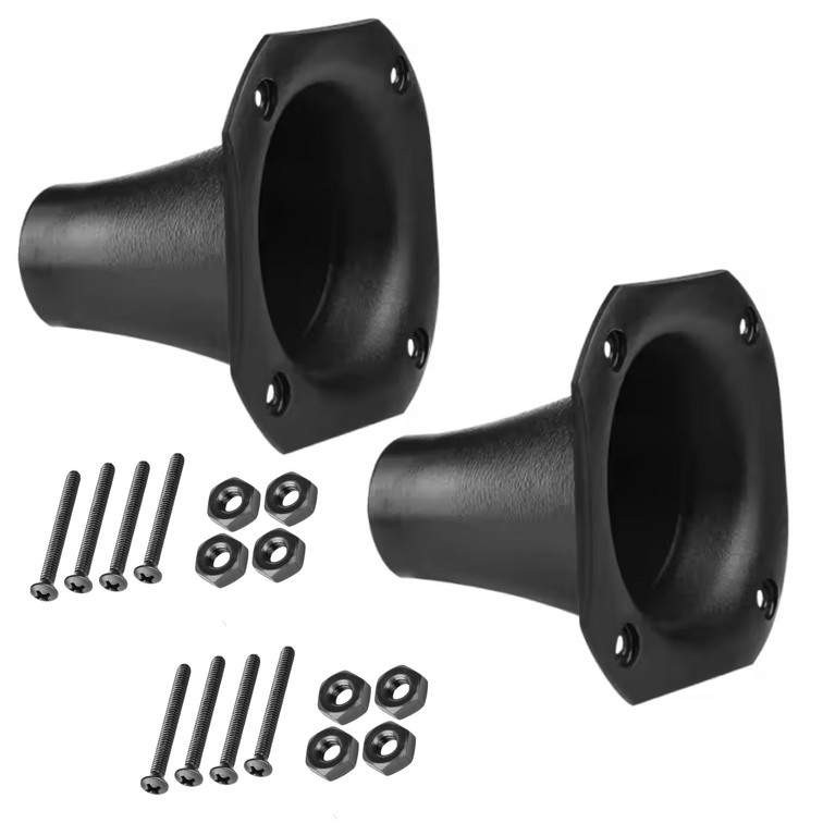 Kit 02 Cornetas LC 02 Retangular Driver Som Com Parafusos