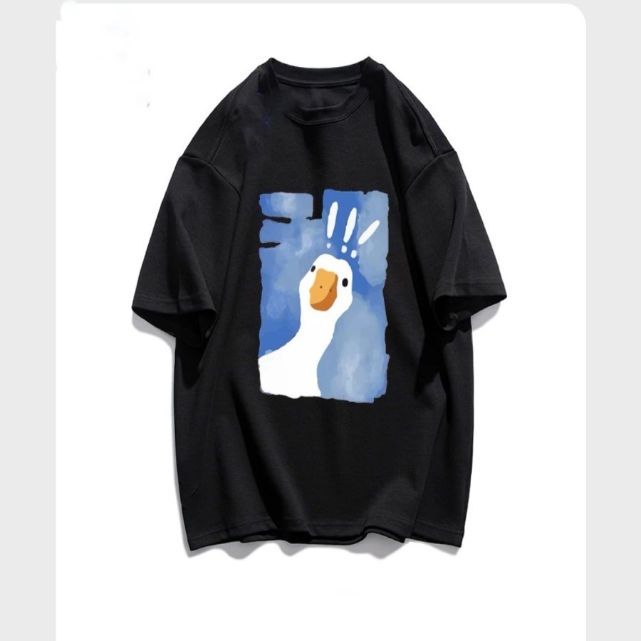 Camiseta  Pato gola redondo Unissex Poliéster Masculina Algodão 30.1 Estampada Básica Original Masculina Feminina