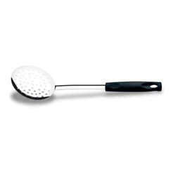 Escumadeira 31,5cm Linha Asti cabo preto Brinox - 2221/304