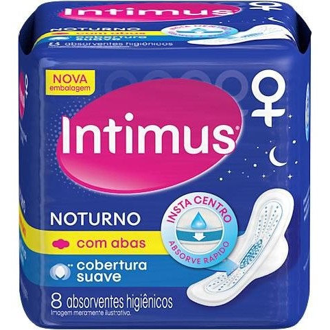 ABSORVENTE INTIMUS GEL NOTURNO C/8
