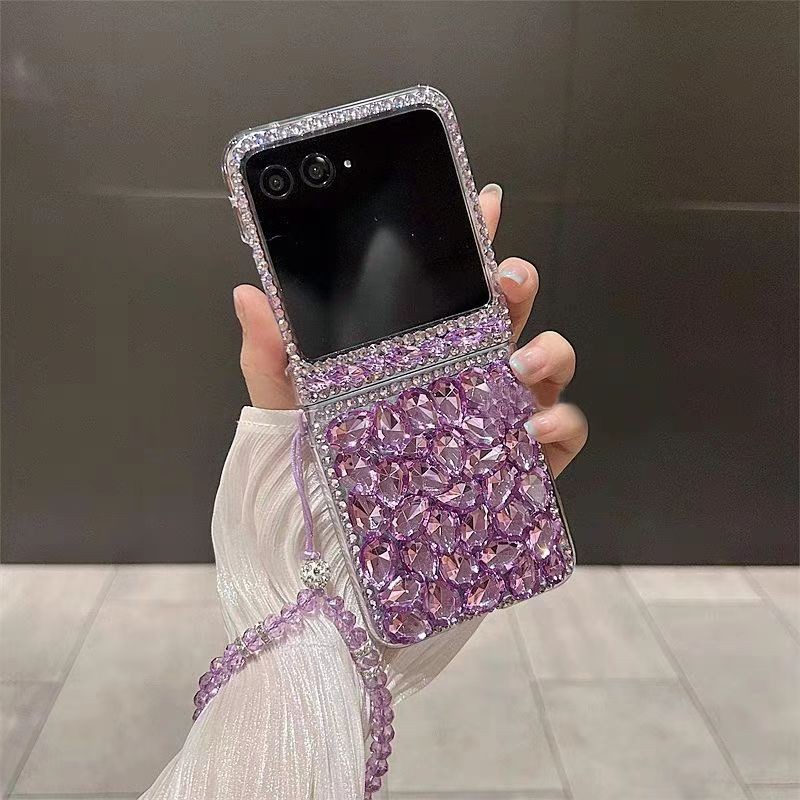 Luxo Cristal Elegante Diamante Pulso Caso De Telefone Capa Para Motorola Razr 60