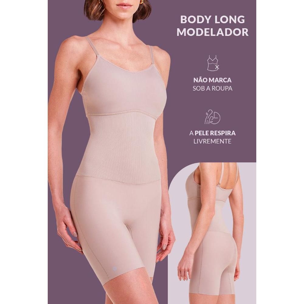 Detalhes do Body Plie Modelador Invisível Bermuda Com Bojo