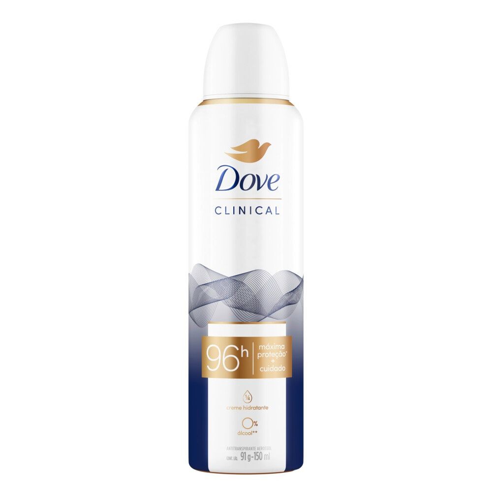 Desodorante Dove Clinical Original Clean Aerosol Antitranspirante 96h 150ml - Beauty