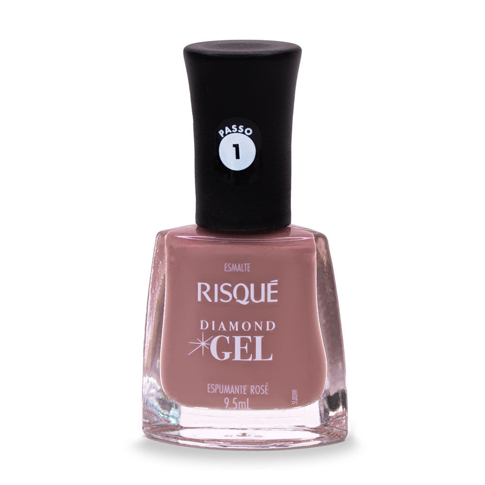 Esmalte Risqué Diamond Gel Cor Espumante Rosé 9,5ml - Beauty