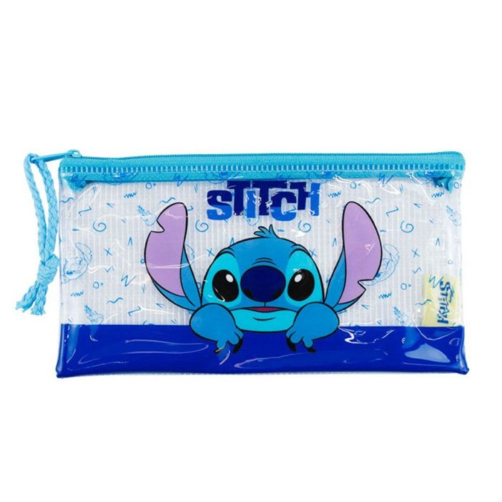 Necessaire Estojo Transparente Stitch 11x20cm - Disney em Oferta na Shopee