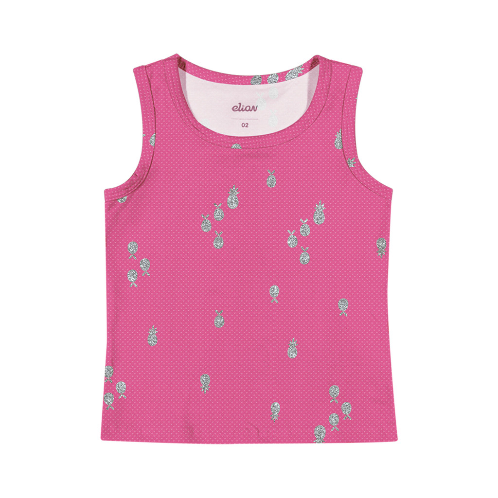 Regata Infantil Menina Estampada Elian Rosa - Baby & Kids Fashion