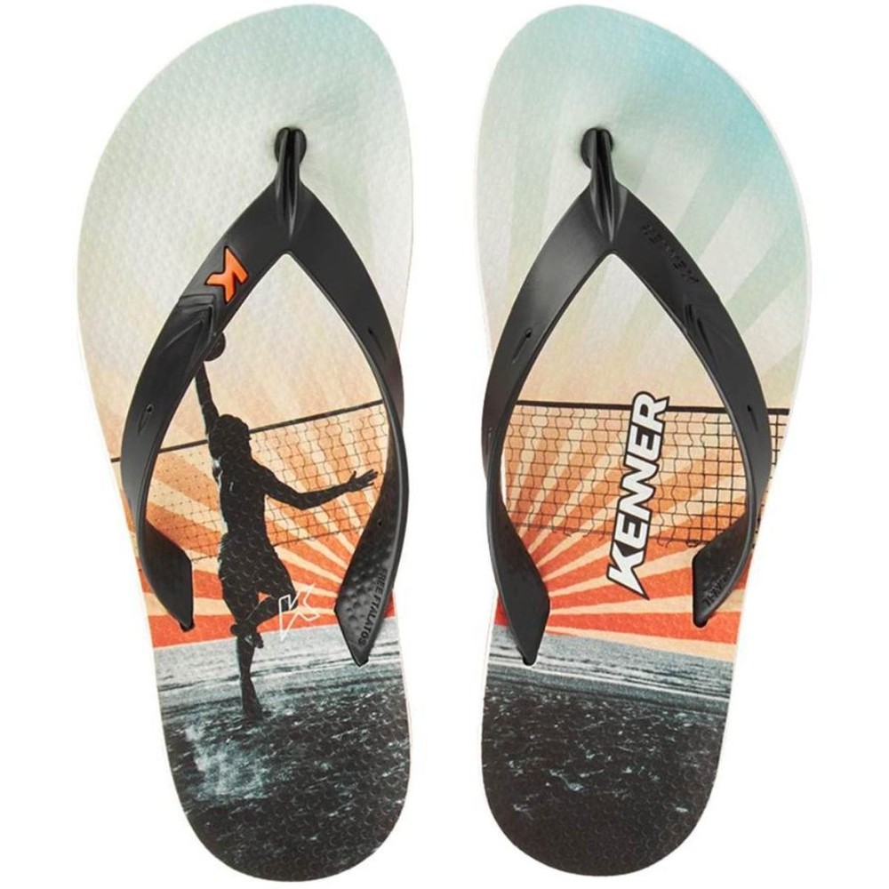 Chinelo Kenner Summer Vôlei Masculino - Preto e Laranja em Oferta na Shopee