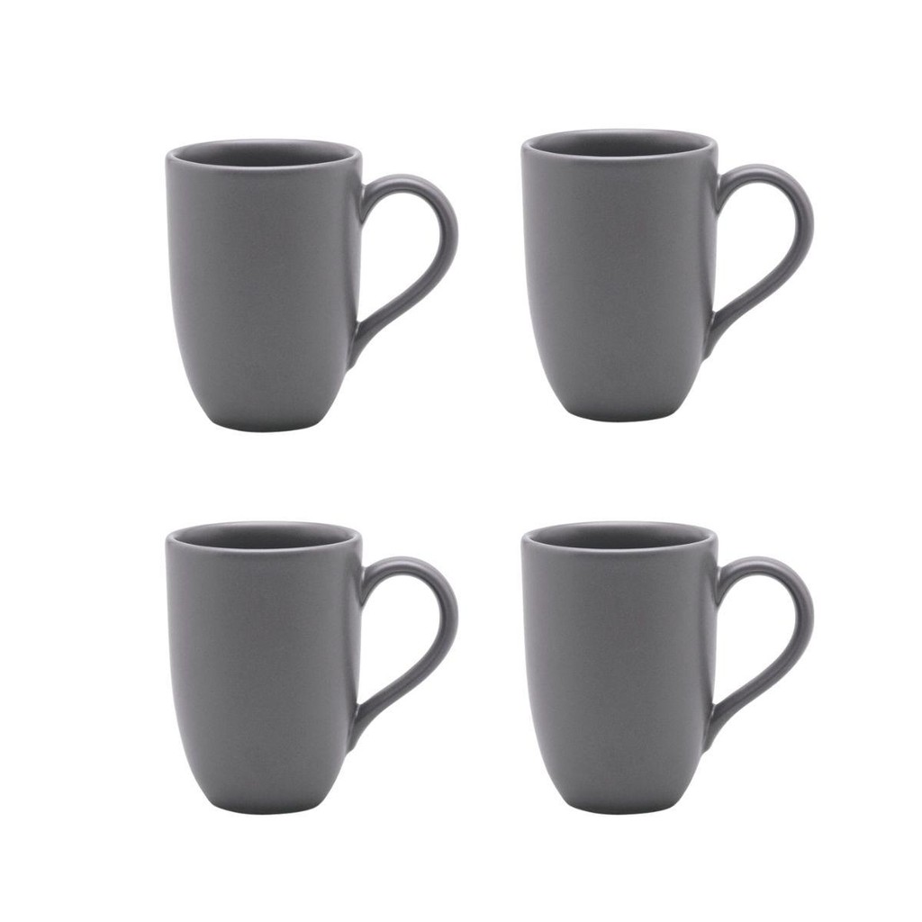 Jogo de 4 canecas 350ml Oxford Flat Gray em Oferta na Shopee