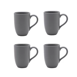Jogo de 4 canecas 350ml Oxford Flat Gray