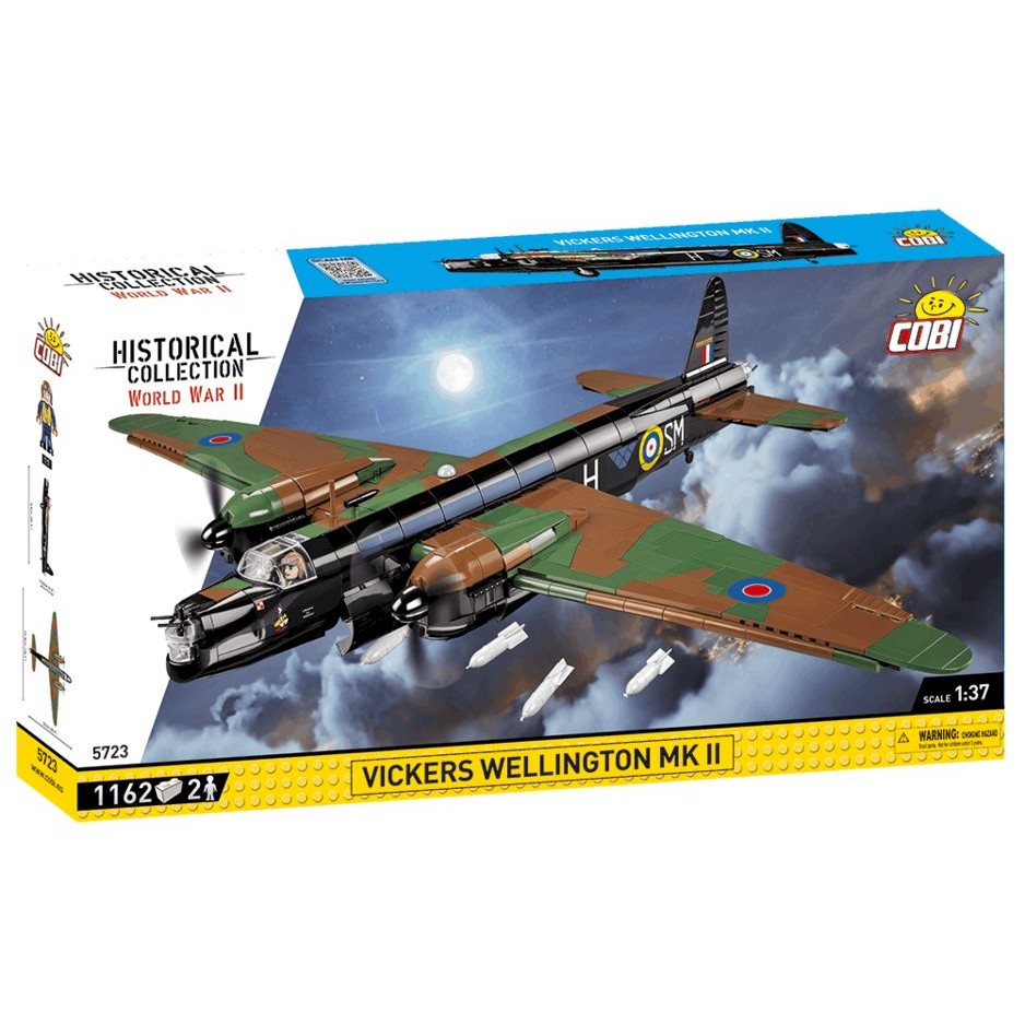 Avião Bombardeiro Britânico Vickers Wellington Mk.II - Blocos de Montar 1162 Peças - World War II - COBI