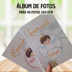 Álbum de Fotos com nome Batizado