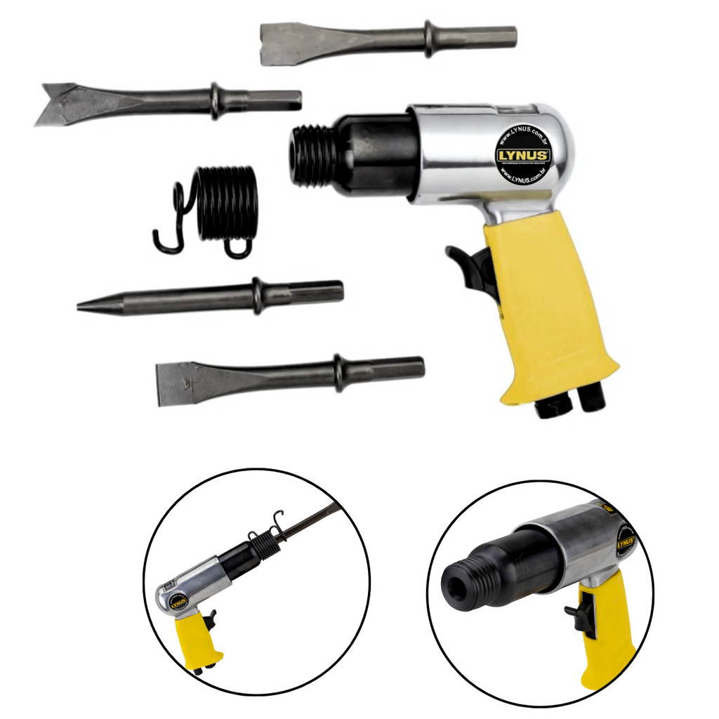 Martelete Pneumático Lynus MPL 1/4 Leve e Potente Profissional