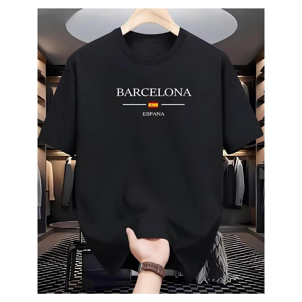 Camiseta Unissex " Barcelona " 100% Algodão Alta Qualidade Tecido Premium Envio Imediato