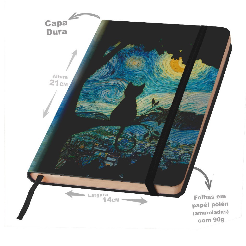 Caderno Sketchbook A5 capa dura caderno de desenho GATOS DA ARTE em Oferta na Shopee