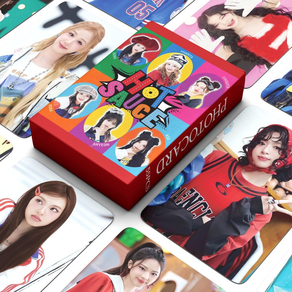 55pcs/Box BABYMONSTER Photocard HOT SAUCE Álbum Coleção Cartão AHYEON em Oferta na Shopee