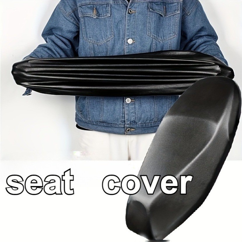 Capa De Assento De Motocicleta De Couro PVC Durável De 1 Unidade , Ajuste Universal , À Prova D'água De Poeira , Proteto