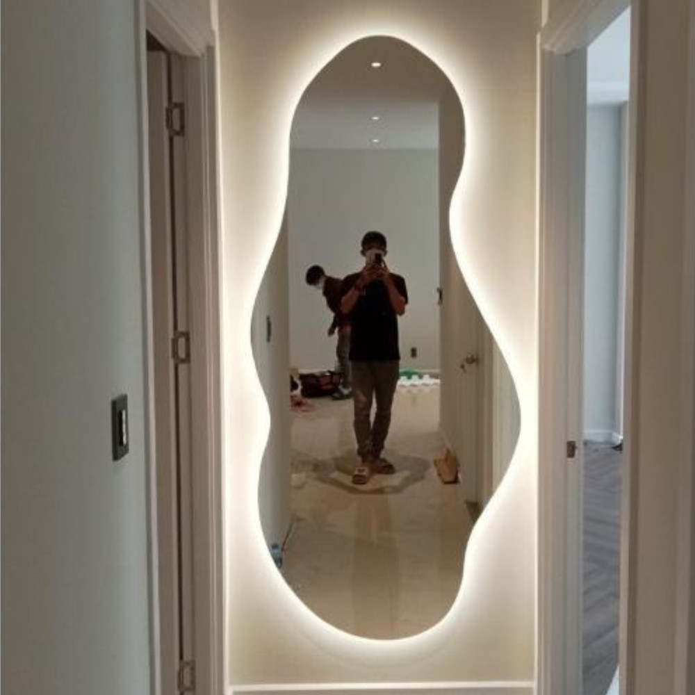 Espelho Grande Corpo Inteiro Com led Espelho Para Sala Quarto Espelho Organico