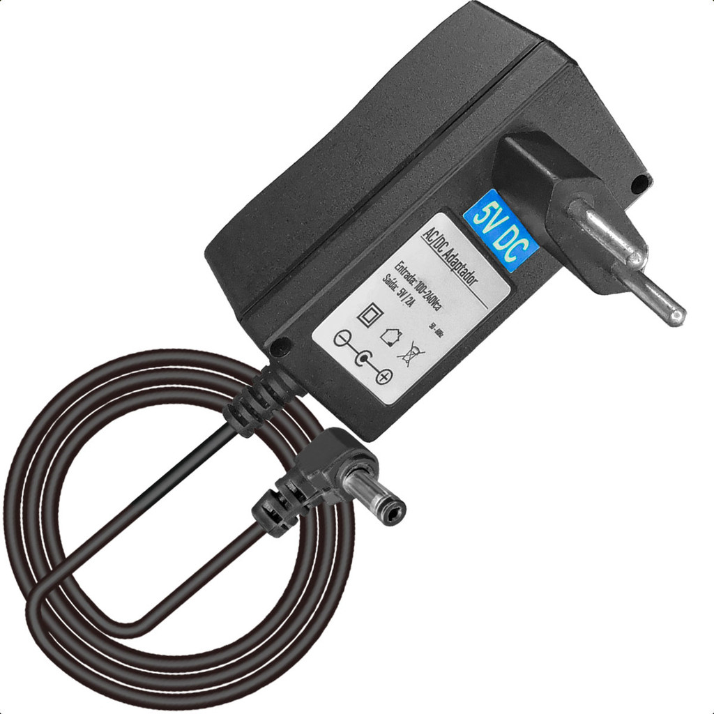 Fonte de Alimentação 5V 2A Bivolt Automática para Dispositivo Eletrônico