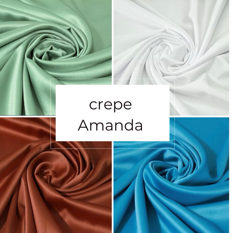 3mtTecido crepe Amanda - Várias Cores(3,00mt x 1,50mt) em Oferta na Shopee