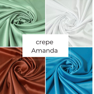 3mtTecido crepe Amanda - Várias Cores(3,00mt x 1,50mt) em Oferta na Shopee