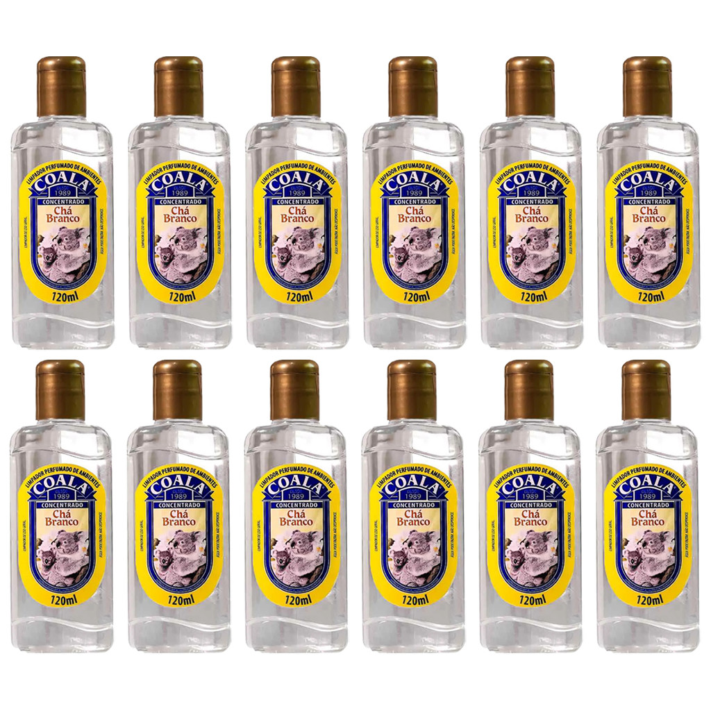 KIT C/12 LIMPADOR PERFUMADO COALA CHÁ BRANCO 120ML em Oferta na Shopee