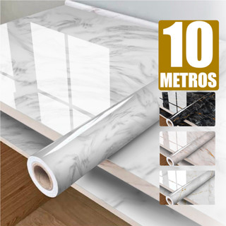 Papel de Parede Mármore Premium Autoadesivo | Impermeável e Antibacteriano - Envio Full em Oferta na Shopee